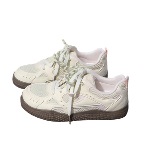 Амортизирующие, влагоотводящие, износостойкие, легкие, дышащие, нескользящие, повседневные туфли с низким верхом для женщин WJA, Beige Baby Blue