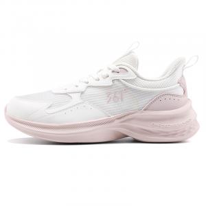 361° Кроссовки женские, белые, розовые, с противоскользящей подошвой и износостойким верхом