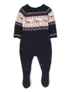 Платье вязки интарсия с узором Patachou, синий