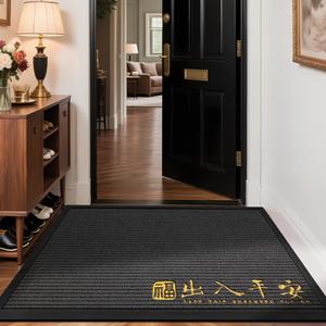 Dajiang Ковер 80х120 см для прихожей, стираемый, износостойкий, с лазерной вышивкой, песок и пыль не прилипают