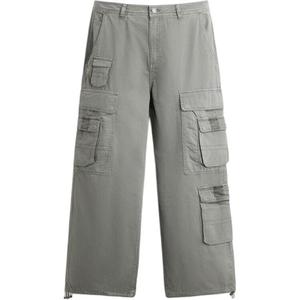 Брюки-карго мужские жемчужно-серые Zara, серый