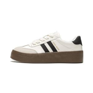 EXULL Q Кроссовки Height Increasing Abrasion Resistant Lightweight Slip Resistant Low Top Skateboard Shoes Women's White Black