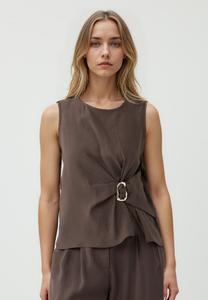 Блуза Jimmy Key ROUND NECK SLEEVELESS, Biiter Brown/Mottled Brown