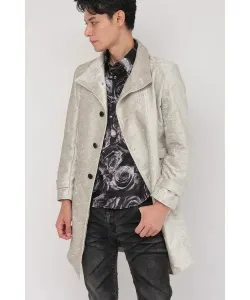 Tornado mart пальто с тиснением под крокодила, маленький размер, цвет Off