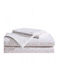 Комплект постельного белья из 4 предметов из шелковистой микрофибры с принтом, размер Queen Betsey Johnson, Whimsical Floral