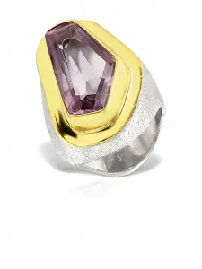 Кольцо ручной работы Aristocracy Morals Obsidian, золотистый