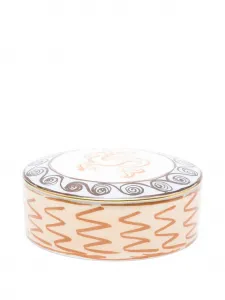 Фарфоровая шкатулка trinket с узором, 4х13 см, Ginori 1735, оранжевый