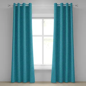 Геометрическая штора на люверсах ABAKUHAUS с диагональным полосатым узором, цвета средиземноморского круиза, океанское приключение, декоративные двухпанельные шторы, 280 см x 260 см, бледно-голубой сине-бирюзовый цвет Abakuhaus