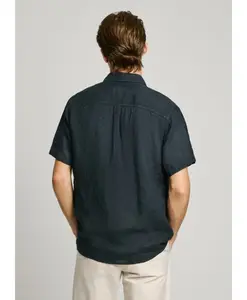 Рубашка из льна и хлопка Pepe Jeans, синий