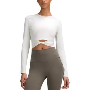 Lululemon Рубашка NuluCropped Collection женская bone white
