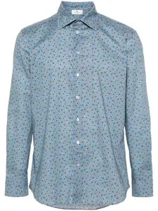 Рубашка с принтом пейсли ETRO, синий