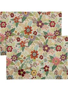 Erwin Müller Жаккардовые, хлопчатобумажные, тканые салфетки, комплект из 2 штук, натуральный/разноцветный