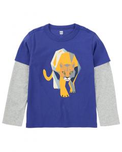 Футболка с принтом Tea Collection Stalking Cougar, синий