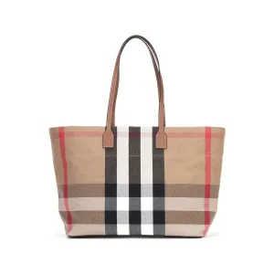 Burberry Хлопковая сумка-шопер через плечо женская берёзово-коричневая