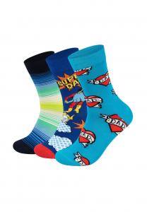 Носки Happy Socks 3-PACK SUPER DAD, Blue