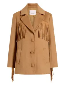 Пальто с бахромой Cinq A Sept, коричневый