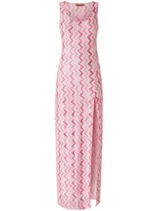 Пляжное платье Missoni с узором «зигзаг», розовый