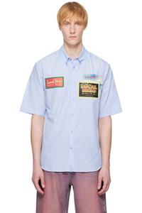 Синяя повседневная рубашка Martine Rose