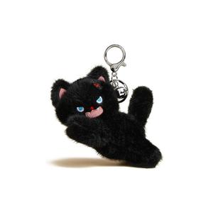 Плюшевый кулон с растущим пушистым котенком, свирепые милые брелоки для кукол, рождественская коробка высотой 7 см X3COMMUNE, черный