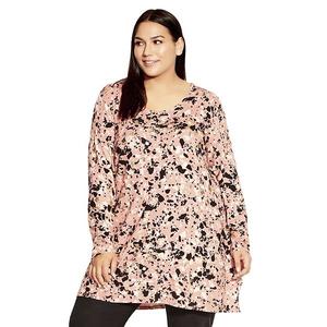 Женская туника плюс сайз с пуговицами для отдыха Avenue, Copper Speckle
