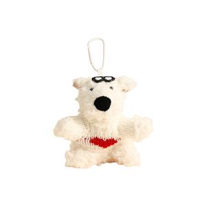 Рюкзак с вест хайленд уайт терьером на Новый год, брелок для ключей от машины, плюшевая кукла игрушка высотой 11,5 см MDH, белый