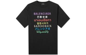 Футболка мужская Balenciaga Languages, черный