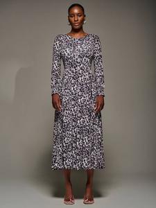 Платье макси из джерси с поясом в стиле animal print Jolie Moi, Multi