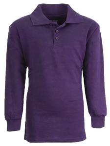 Рубашки-поло Galaxy Authentic Slim Fit с длинным рукавом для мальчиков Galaxy By Harvic, Grape