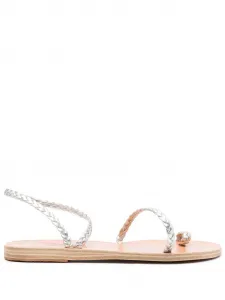 Сандалии с плетеными ремешками Ancient Greek Sandals, серебряный