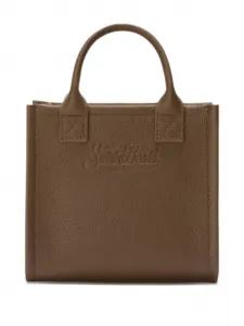 Мини-сумка-тоут с тисненным логотипом Mc2 Saint Barth, коричневый