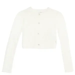 Кардиган классического кроя с добавлением шерсти Guess, экрю