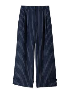 Широкие брюки со складками спереди Bershka, Night Blue