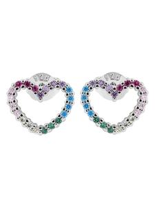 Adeliás Женские серьги - серьги-гвоздики из серебра 925 пробы с кубическим цирконием в серебряной оправе