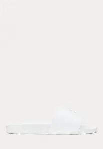 Фирменные тапочки-слайды унисекс с изображением пони Polo Ralph Lauren, Ceramic White