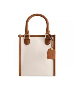 Сумка-тоут из однотонной ткани North South с кожаной отделкой Tommy Bahama, синий