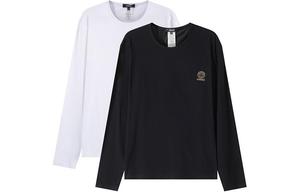 Пара футболок с длинными рукавами и круглым вырезом VERSACE, белый