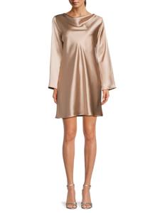 Атласное мини-платье-трансформер Renee C., бежевый