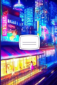 JAPAN ANIME MANGA NIGHTLIFE Metro Neon Pink Vibe. Notebook for Study, Fan Fiction, Creative Writing. Futuristic Japan CIty: 100 Lined Pages (Independently published)