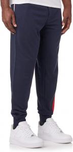 Мужские современные базовые брюки-джоггеры из французского трикотажа Tommy Hilfiger, Dark Navy/Mahogany Stripe