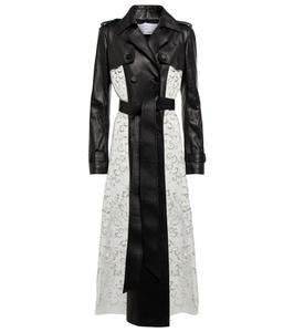 Кожаный тренчкот Виктор Gabriela Hearst, черный