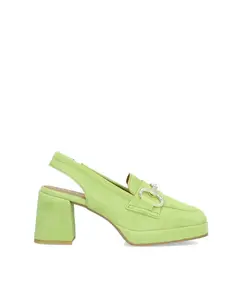 Женские туфли-лодочки из замши с нескользящей подошвой Alpe, зеленый