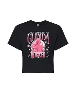 Укороченная футболка Juniors Trendy Wicked Glinda Graphic Hybrid Apparel, черный
