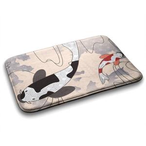 Коврик для ванной Tulup Koi Karpfen, 75x1x75 см, бежевый