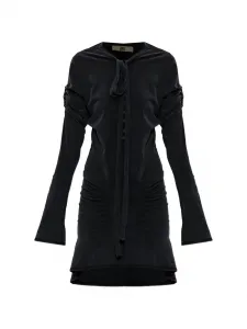 Платье с драпировкой и завязками Knwls, черный