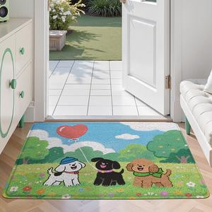Dajiang Ковер 60х90 см для прихожей, нескользящий, с дизайном Cute Moments