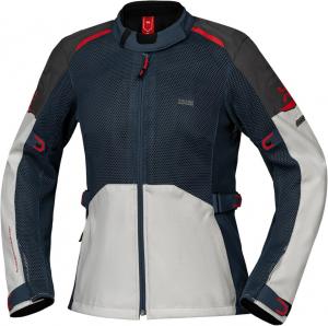 Женская текстильная мотоциклетная куртка IXS tourster-big air 1.0 mesh, Grey/Blue/Red/Sand