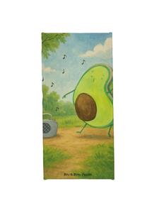 Mr. & Mrs. Panda Банное полотенце с рисунком танцующего авокадо, без надписи, белого цвета