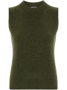 Fabiana Filippi кашемировый топ без рукавов, зеленый