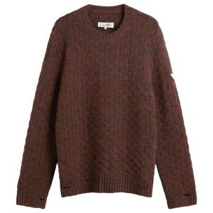 Тканый джемпер Mm6 Maison Margiela, Dark Grey Melange - Brown