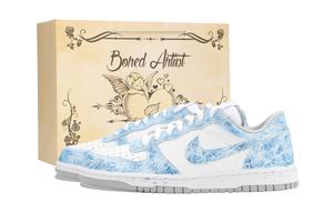 Big Jiang Immersed Moon устойчивые к истиранию низкие кеды для скейтбординга унисекс Nike, белый/синий